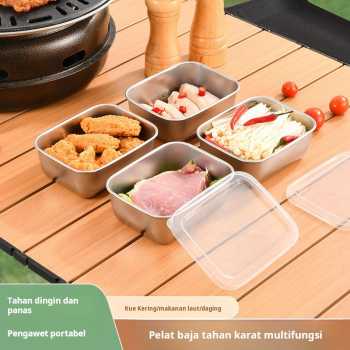 Gambar produk MEXICH Kotak Makan Keeping Box Stainless Steel 201 13.5x10.5x5.8cm - MX65