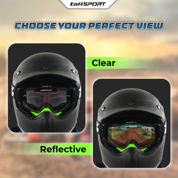 Gambar produk TaffSPORT Kacamata Helm Motor Goggles UV400 Protection Windproof Clear - UV400