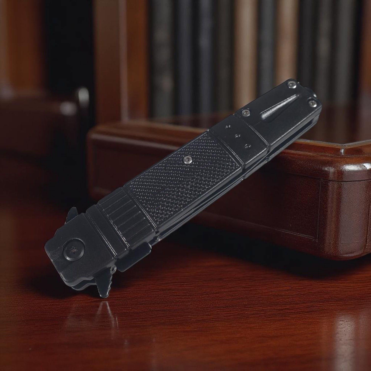 KNIFEZER Pisau Lipat Berburu Survival Tactical Knife 22cm - P1534 Gambar produk KNIFEZER Pisau Lipat Berburu Survival Tactical Knife 22cm - P1534