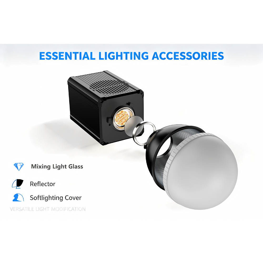 Gambar produk LIYADI Lampu Studio Fotografi COB LED RGBW 24 Mode 10000mAh 100W - ND100