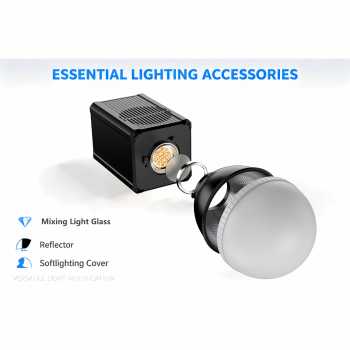 Gambar produk LIYADI Lampu Studio Fotografi COB LED RGBW 24 Mode 10000mAh 100W - ND100