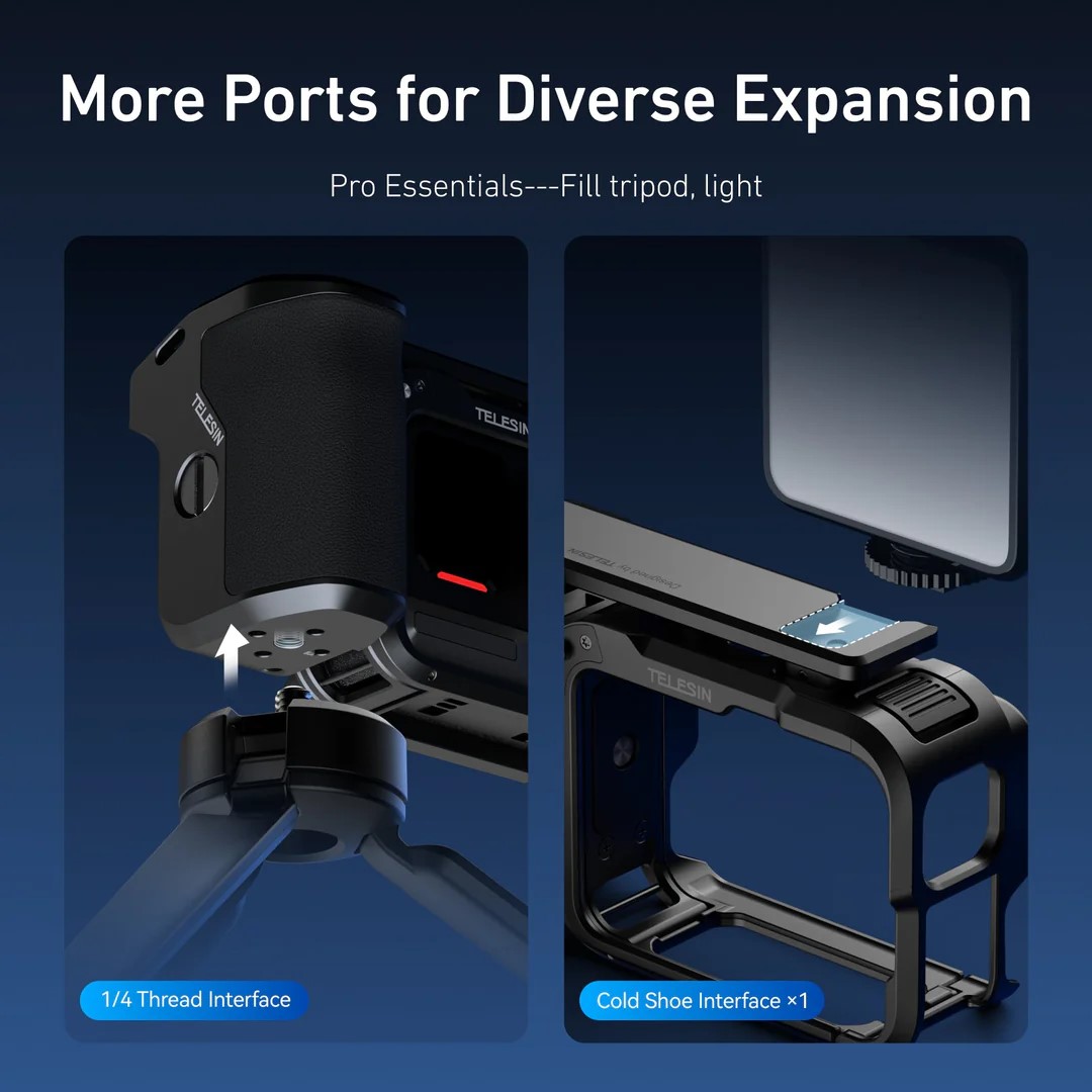 TELESIN StreetGrip Kit Protective Metal Cage Insta360 Ace Pro / Pro 2 - S6-FMS-31-TIS Gambar produk TELESIN StreetGrip Kit Protective Metal Cage Insta360 Ace Pro / Pro 2 - S6-FMS-31-TIS