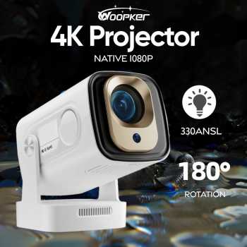Woopker Proyektor Mini Portable Android 11 WiFi Bluetooth 330 ANSI - HY260Pro
