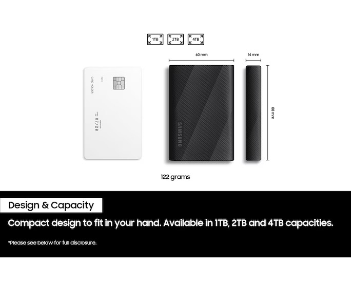 Gambar produk Samsung Portable SSD T9 USB 3.2 Gen 2x2 2TB