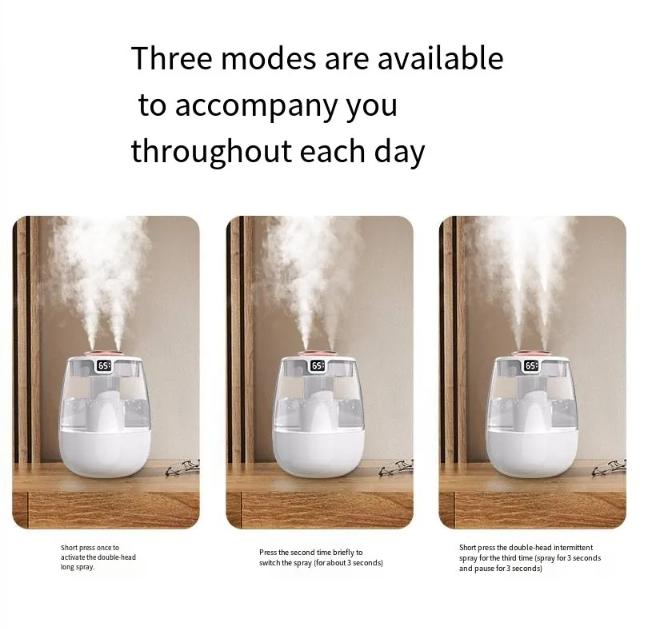 HOMEFISH Air Humidifier Double Spray Diffuser Essential Oil 1300ml - JOM1 Gambar produk HOMEFISH Air Humidifier Double Spray Diffuser Essential Oil 1300ml - JOM1