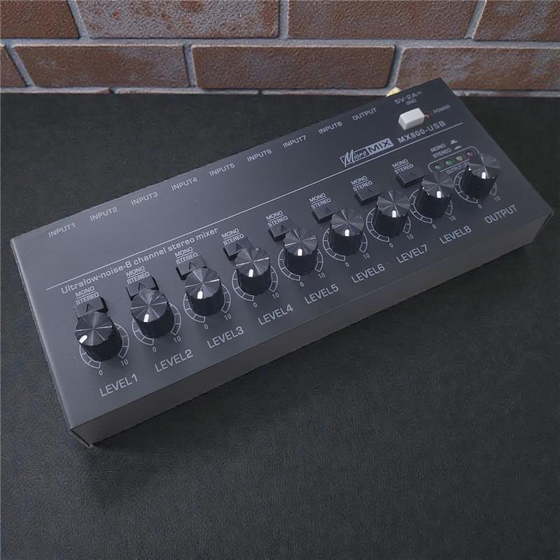 Micro Audio Signal Mixer Console Instrument Extender 8 Channel - MX800 Gambar produk Micro Audio Signal Mixer Console Instrument Extender 8 Channel - MX800