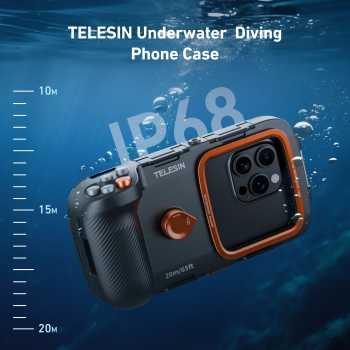 Gambar produk TELESIN Smartphone Diving Case Grip Bluetooth IP68 Universal - P4-WTP-06