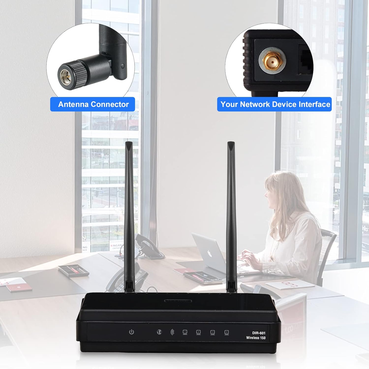 CDSENET Antena Router WiFi Dual Band 2.4GHz 5GHz 6dBi SMA Male Gambar produk CDSENET Antena Router WiFi Dual Band 2.4GHz 5GHz 6dBi SMA Male