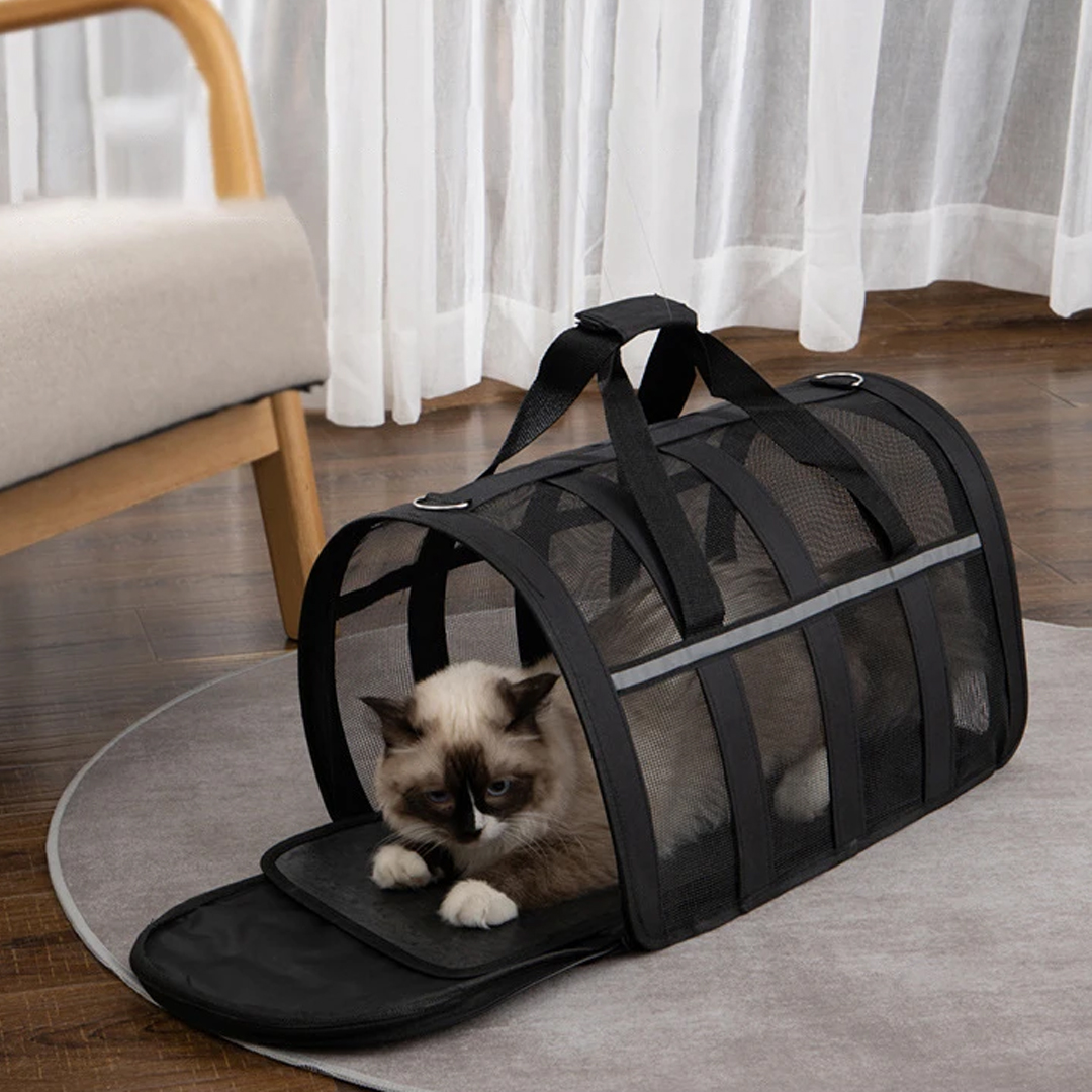 MEISU Tas Kandang Anjing Kucing Breathable Pet Carrier Bag 41x26x26cm - MS50 Gambar produk MEISU Tas Kandang Anjing Kucing Breathable Pet Carrier Bag 41x26x26cm - MS50