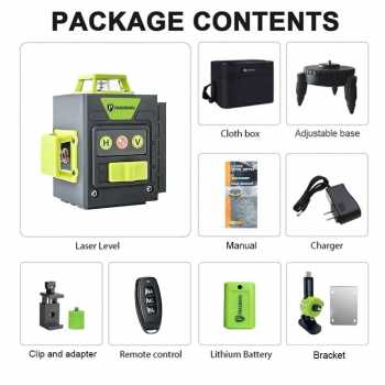 Gambar produk Pracmanu Laser Level Self Leveling 3D 360 Degree 12 Line 520nm 2400mAh - PC-520