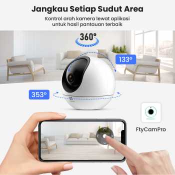 Gambar produk EZVIZ Kamera CCTV PTZ WiFi Smart IP Camera AI Tracking 3K 5MP - H6