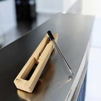 Gambar produk TAKA Termometer Makanan Digital Daging BBQ Bluetooth Wooden 1 Probe - CXL001