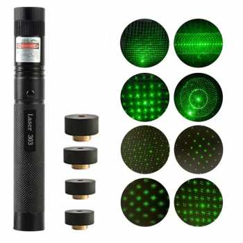 Gambar produk WUIVI Laser Pointer Beam Star Pattern USB Rechargeable 200mAh Green Light - WV-303