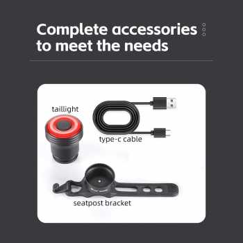 Gambar produk WEST BIKING Lampu Belakang Sepeda Tail Light Signal 5 Modes IPX5 - WS-50