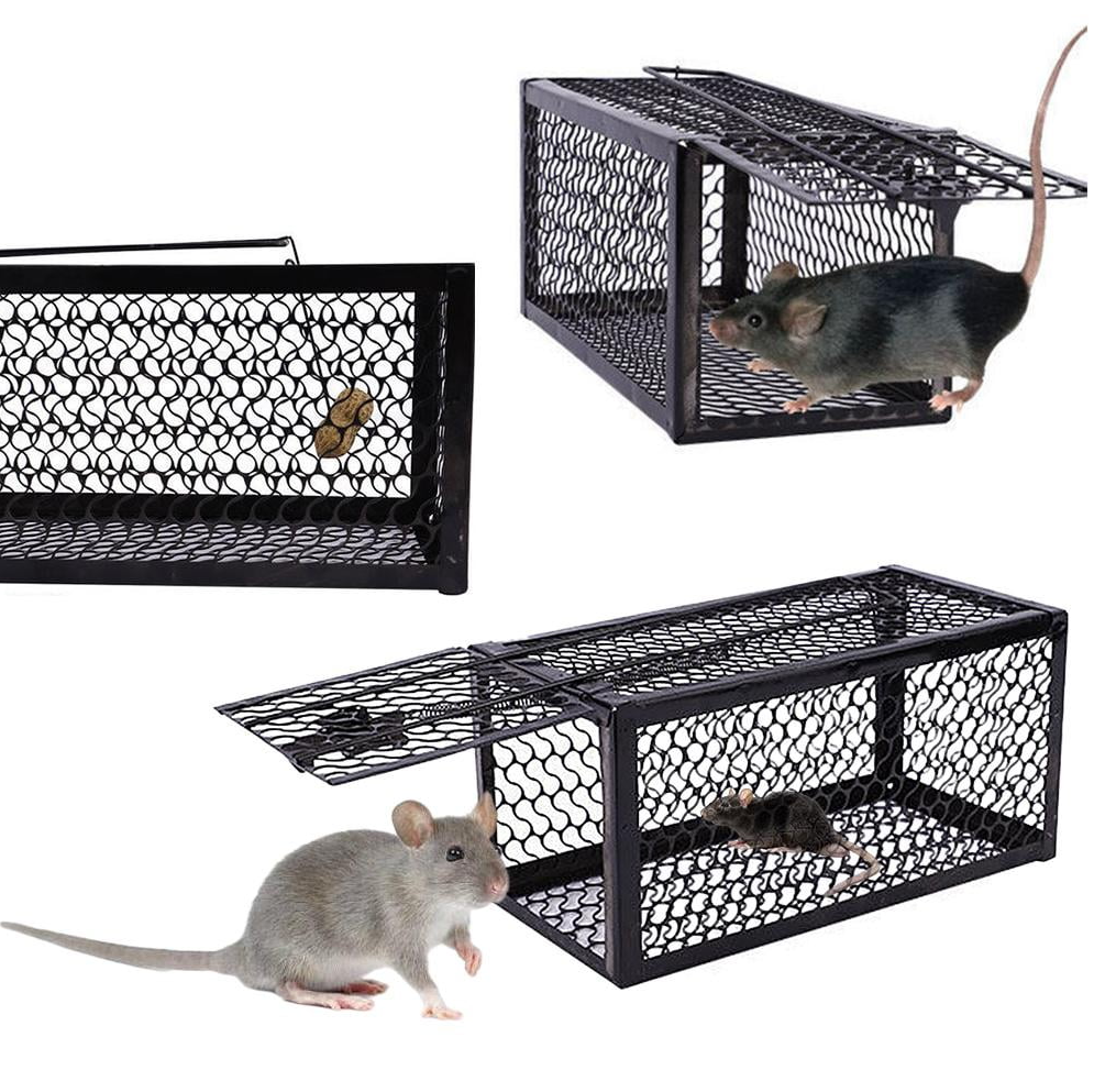 BAIT Jebakan Tikus Kandang Besi Automatic Mousetrap 23x11.5x11.5cm - B-23 Gambar produk BAIT Jebakan Tikus Kandang Besi Automatic Mousetrap 23x11.5x11.5cm - B-23