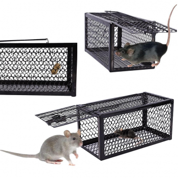 Gambar produk BAIT Jebakan Tikus Kandang Besi Automatic Mousetrap 23x11.5x11.5cm - B-23