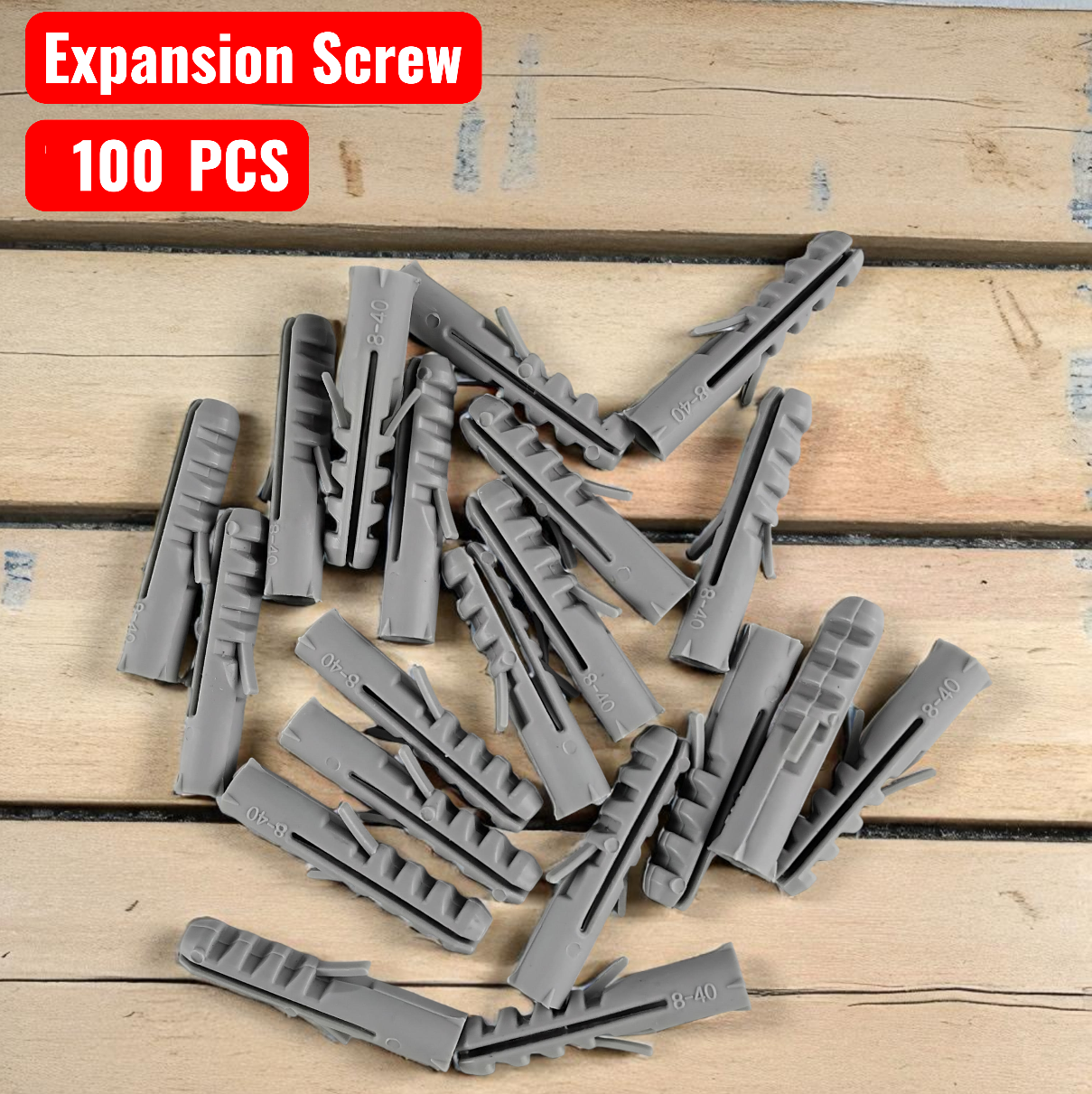 YORKE Expansion Screw Fischer Dowel Wall Anchors 8x40mm 100 PCS - YK179 Gambar produk YORKE Expansion Screw Fischer Dowel Wall Anchors 8x40mm 100 PCS - YK179