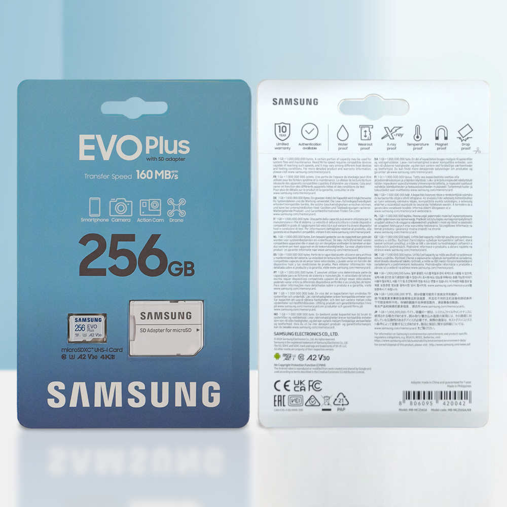 Gambar produk Samsung EVO Plus MicroSD U3 V30 A2 160MB/s with Adapter 256GB MB-MC256SA APC
