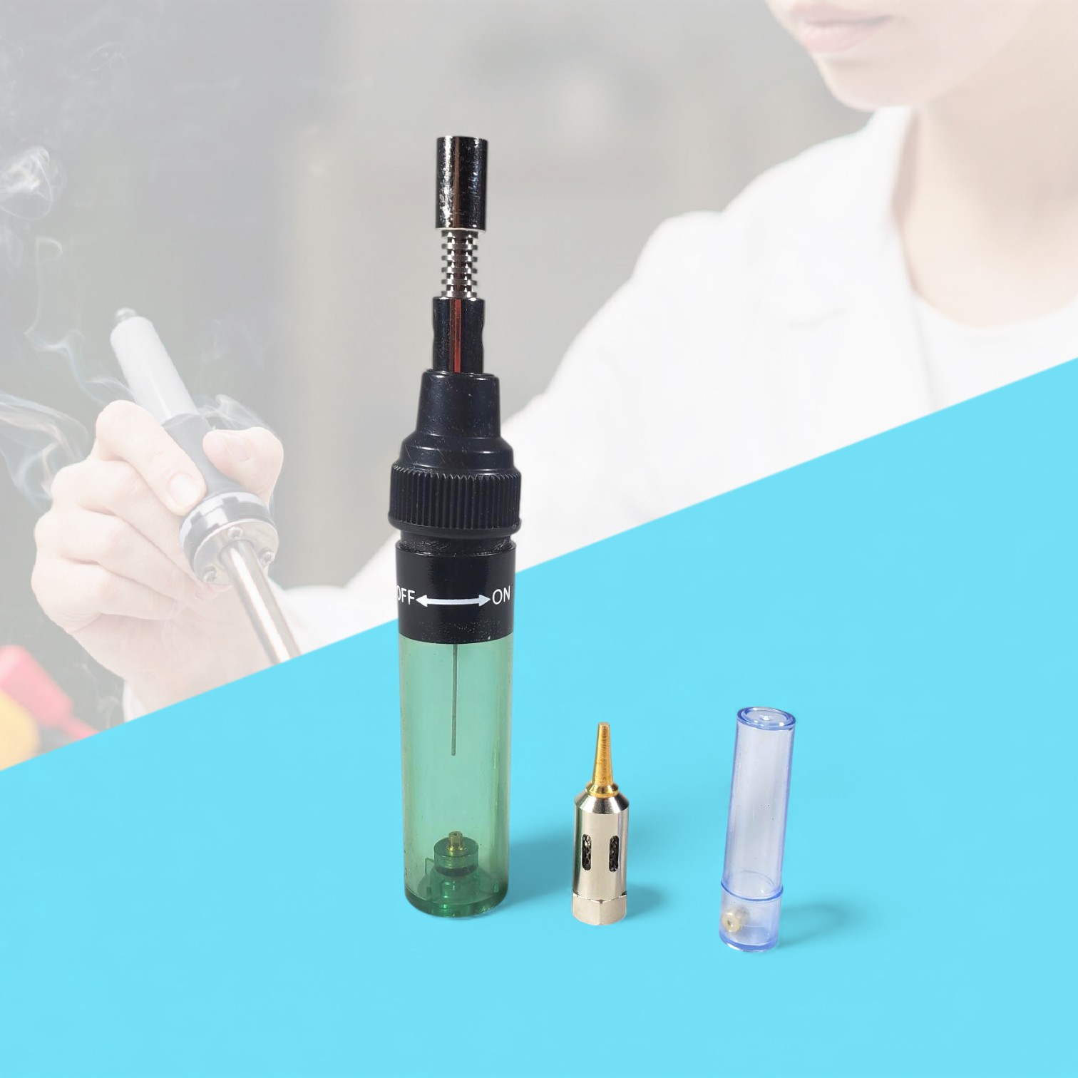 JHHTDZ Solder Pena Gas Iron Welding Tool 3in1 1300 Celcius - HT-F01 Gambar produk JHHTDZ Solder Pena Gas Iron Welding Tool 3in1 1300 Celcius - HT-F01