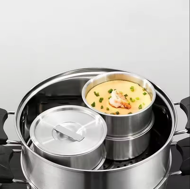 HUA Mangkuk Sup Steamed Egg Bowl Baking Stainless Steel 410 11.1cm - HU57 Gambar produk HUA Mangkuk Sup Steamed Egg Bowl Baking Stainless Steel 410 11.1cm - HU57