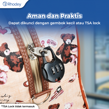 Gambar produk Rhodey RAIMIQI SEMOR Tas Jinjing Duffle Bag PU Leather Unisex 20 Inch Beige Bear - CB001
