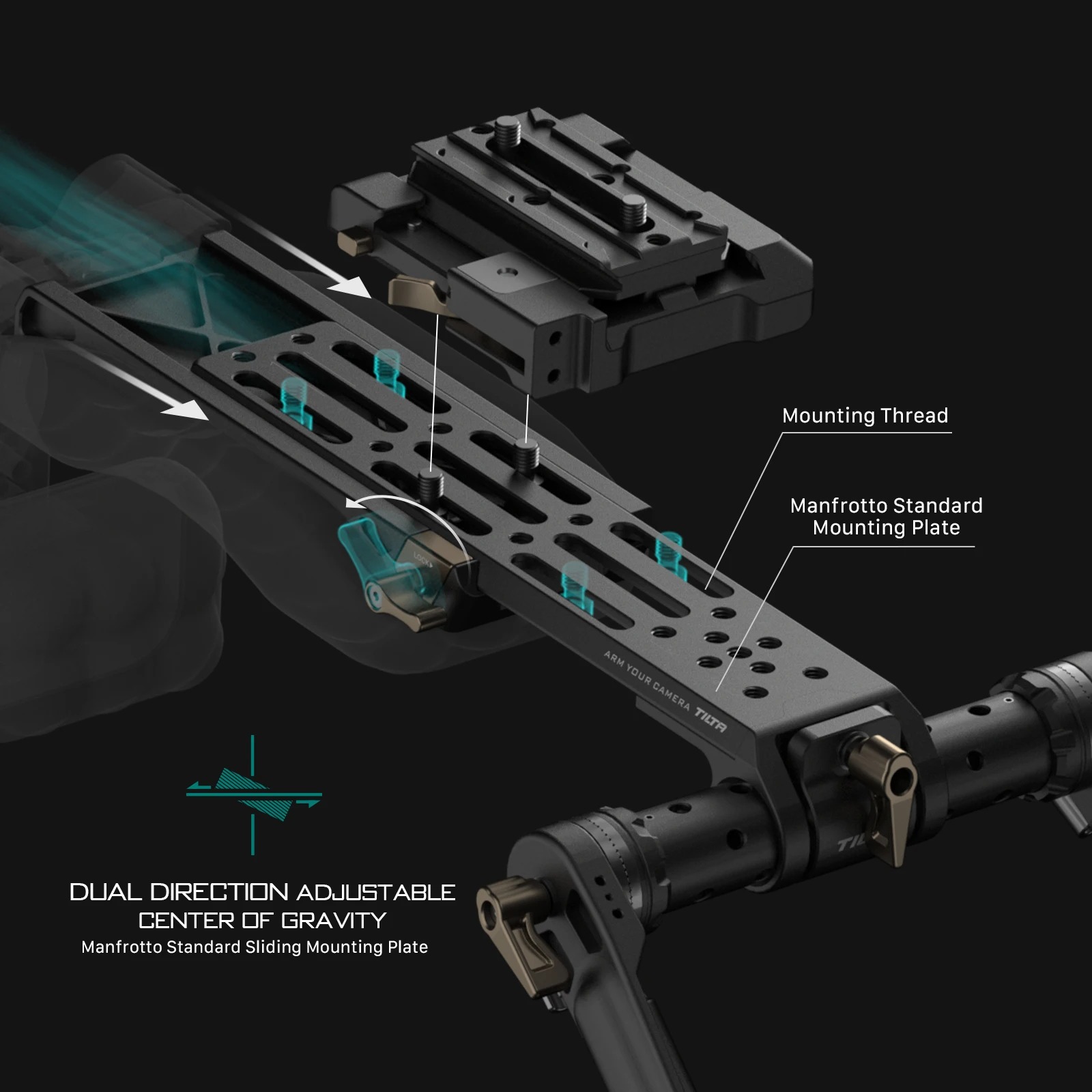 Gambar produk TILTA Shoulder Rig Stabilizer Lightweight ARCA Baseplate Canon Nikon - TA-LSR-B