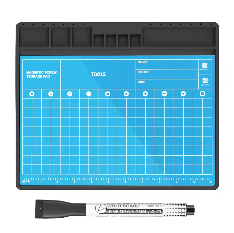 JCD Alas Matras Solder Heat Insulation Mat Magnetic 300x250mm - TE-712 Gambar produk JCD Alas Matras Solder Heat Insulation Mat Magnetic 300x250mm - TE-712