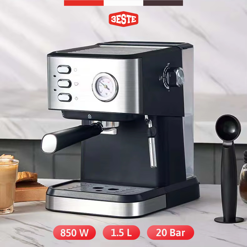 Trieste Mesin Kopi Espresso Coffee Maker 20 Bar 850W 1.5L - CM3020 Gambar produk Trieste Mesin Kopi Espresso Coffee Maker 20 Bar 850W 1.5L - CM3020