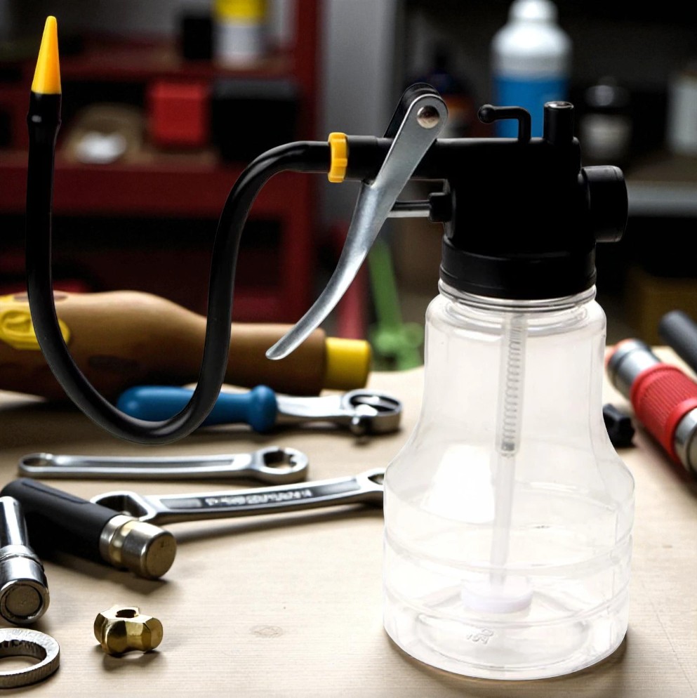 OTOHEROES Botol Minyak Pelumas Semprotan Oil Grease Gun Long Nozzle 250ml - Q001 Gambar produk OTOHEROES Botol Minyak Pelumas Semprotan Oil Grease Gun Long Nozzle 250ml - Q001