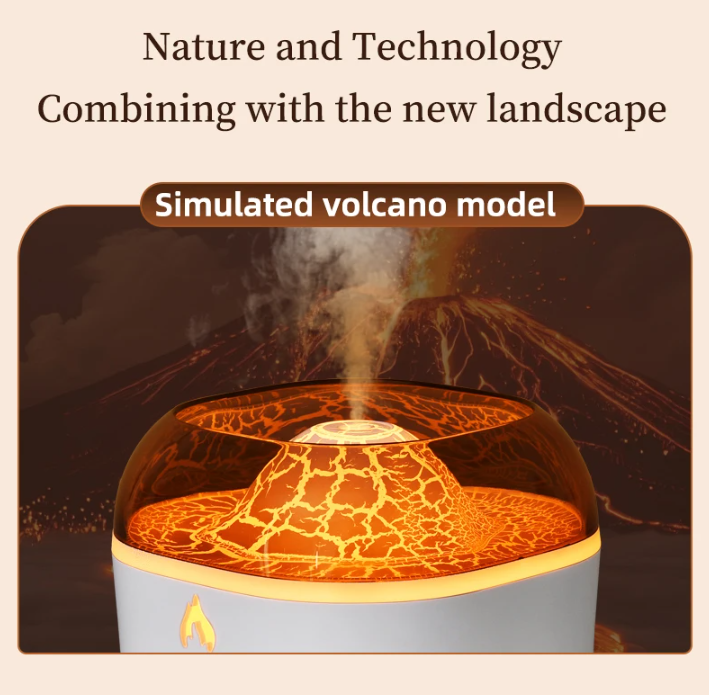 NEWSTYLE Air Humidifier Aromatherapy Aesthetic Volcano Diffuser 200ml - H-80 Gambar produk NEWSTYLE Air Humidifier Aromatherapy Aesthetic Volcano Diffuser 200ml - H-80