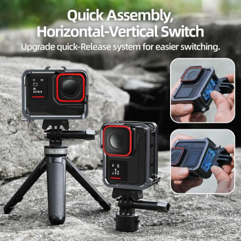 Gambar produk TELESIN Case Metal Cage Kamera Aksi for Insta360 Ace Pro/Ace Pro 2 - S6-FMS-32-TIS