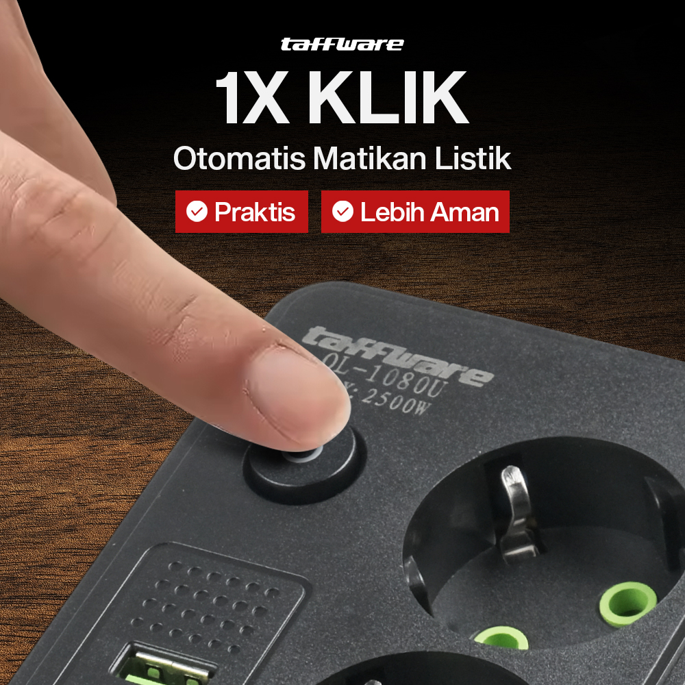 Taffware Stopkontak USB Type C EU Plug Wireless Charging 2500W - QL-1080U Gambar produk Taffware Stopkontak USB Type C EU Plug Wireless Charging 2500W - QL-1080U