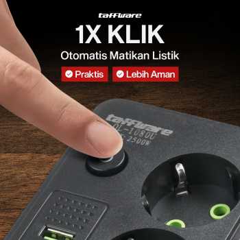 Gambar produk Taffware Stopkontak USB Type C EU Plug Wireless Charging 2500W - QL-1080U