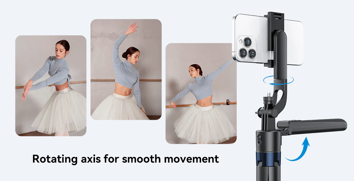 Gambar produk TELESIN Tripod HP Kamera Auto Tracking with Bluetooth Remote - P3-MS-03