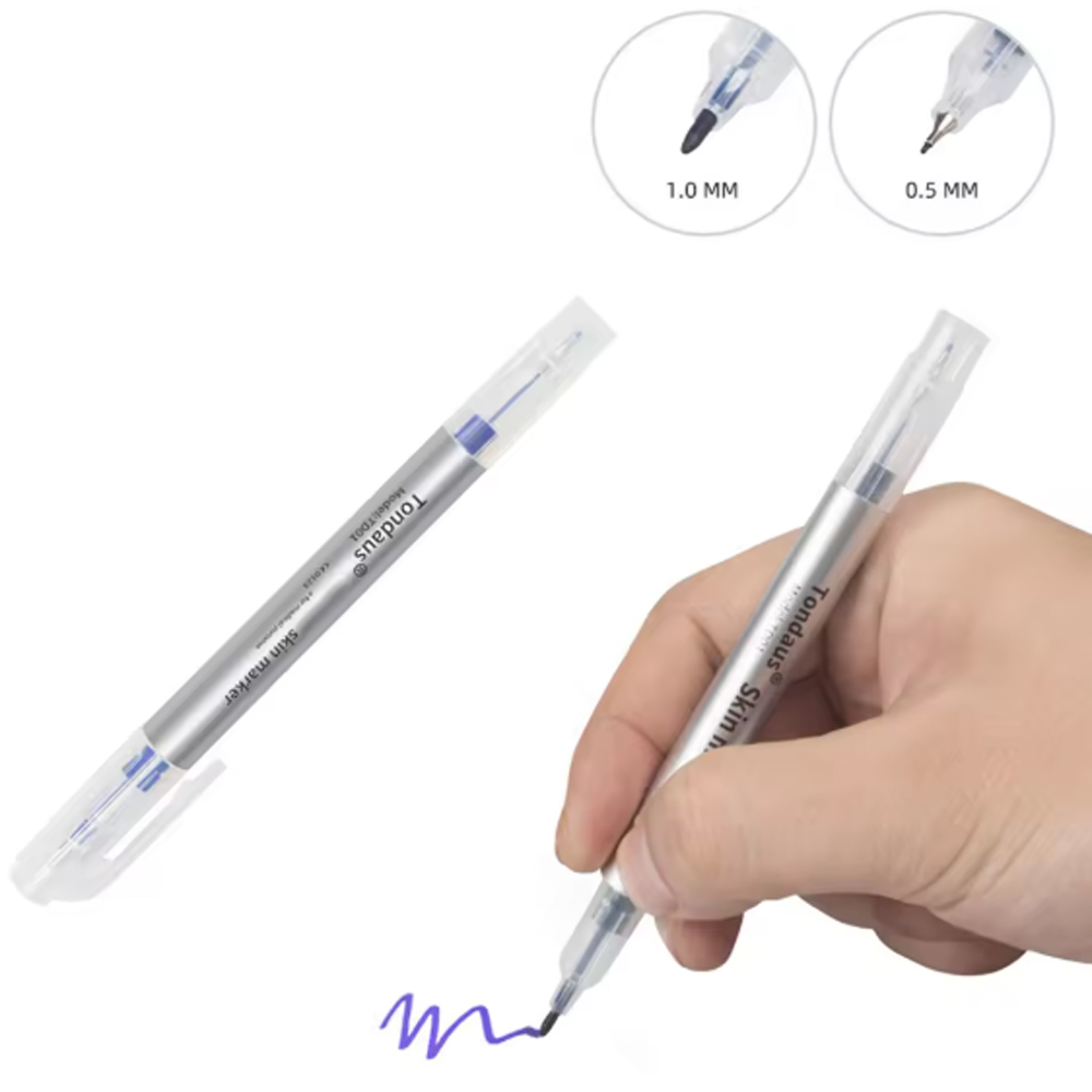 Tondaus Medical Skin Marker Double Head Tip Spidol Kulit Operasi - TD02 Gambar produk Tondaus Medical Skin Marker Double Head Tip Spidol Kulit Operasi - TD02