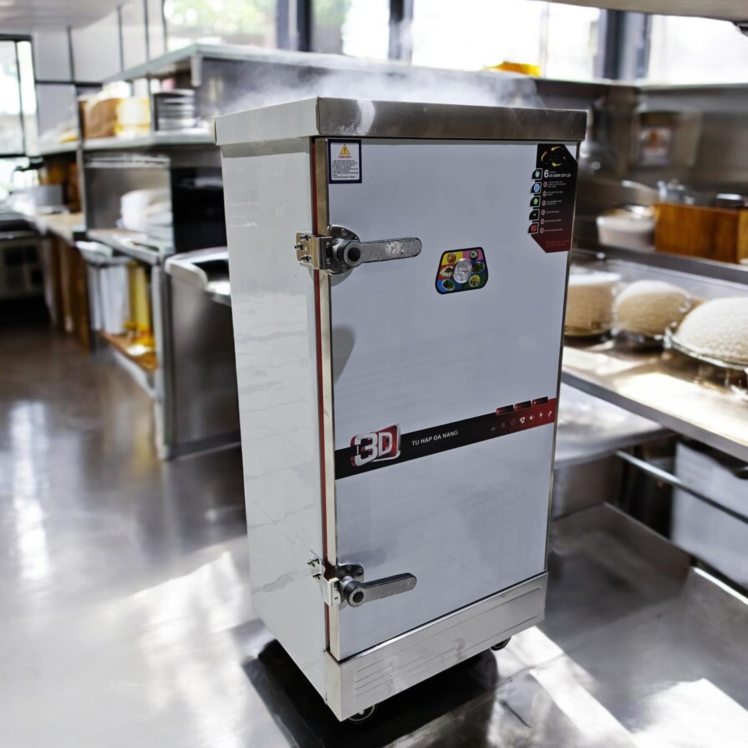 Gambar produk Menshi Mesin Steamer Nasi Rice Steaming Cabinet 12 Tray 180 People - MS-180