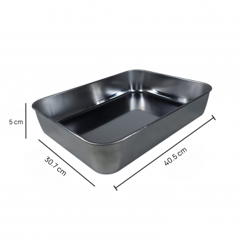 Gambar produk Eggy Loyang Nampan Tray Grill Pan Oven Baking Stainless Steel 430 40.5x30.7x5cm - EG36