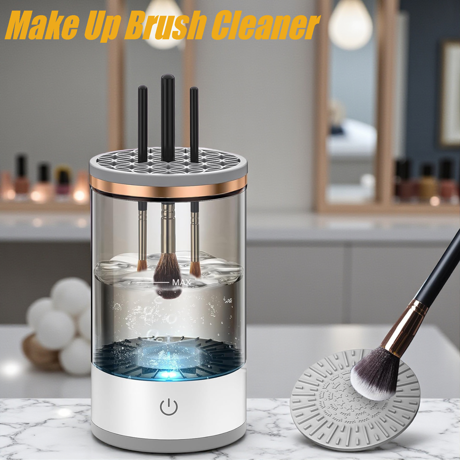 Gambar produk NESKS Pembersih Make Up Brush Cleaner Machine 7000 RPM 5V 8W - HZ-001