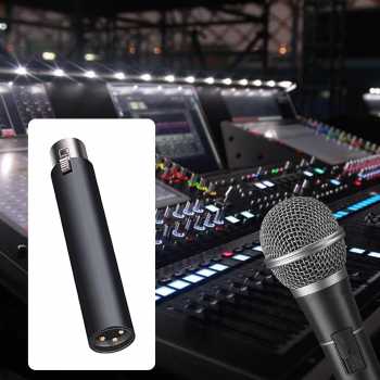 Gambar produk Alloet Microphone Preamplifier Gain Booster Low Noise XLR 28dB 48V - DM1