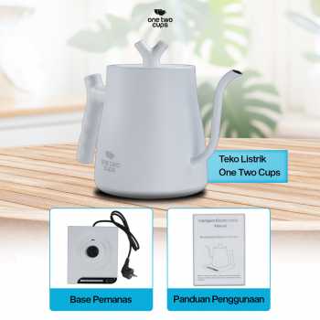 Gambar produk One Two Cups Teko Listrik Kopi Pemanas Air Heater Display 1000W 1L - HR-462