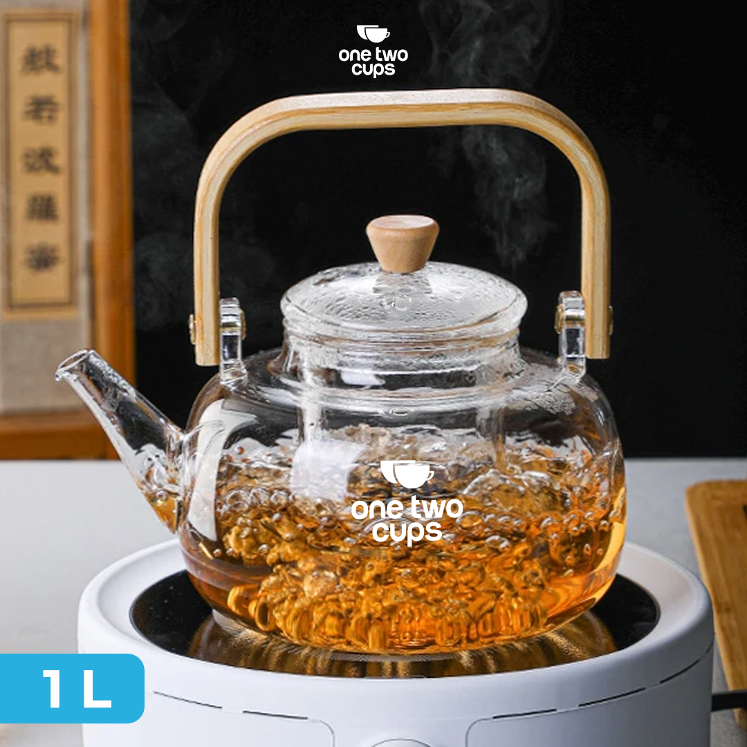 One Two Cups Teko Teh Pitcher Japanese Style Tahan Panas Api Teapot 1000ml - 8CV101 Gambar produk One Two Cups Teko Teh Pitcher Japanese Style Tahan Panas Api Teapot 1000ml - 8CV101