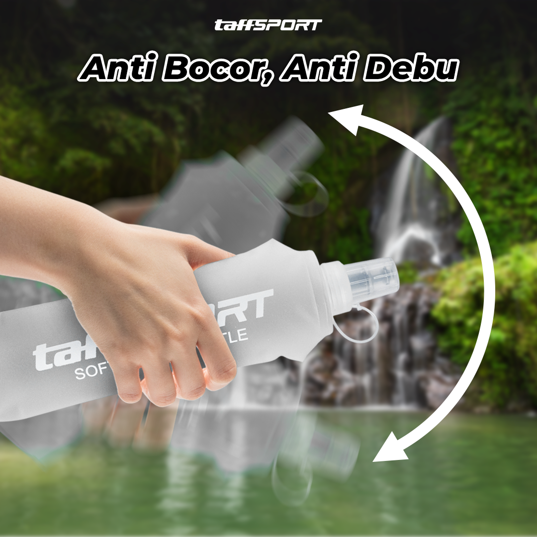 TaffSPORT Botol Minum Lipat Soft Flask Running Water Bottle 500ml - TF-50 Gambar produk TaffSPORT Botol Minum Lipat Soft Flask Running Water Bottle 500ml - TF-50