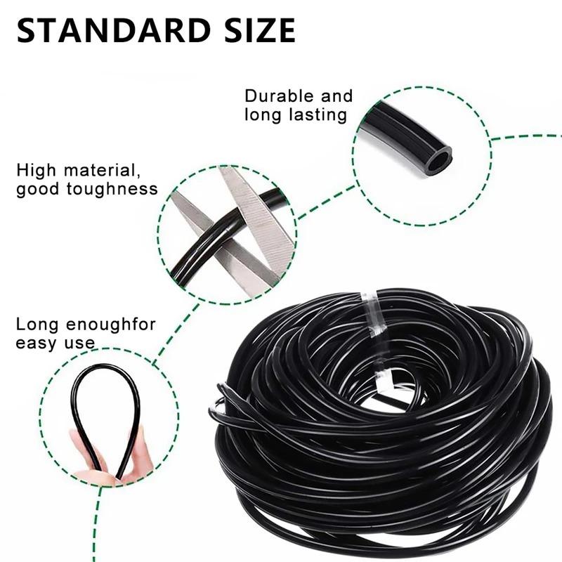 Gambar produk MUCIAKIE Selang Irigasi Dripper Hidroponik PVC Hose 3/5mm 1/8 Inch 20M - MC-20