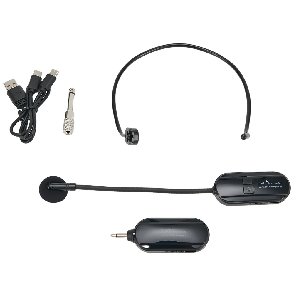 CLOVEY Wireless Lavalier Lapel Microphone 6.35mm Adapter 2.4G 300mAh - SI08 Gambar produk CLOVEY Wireless Lavalier Lapel Microphone 6.35mm Adapter 2.4G 300mAh - SI08