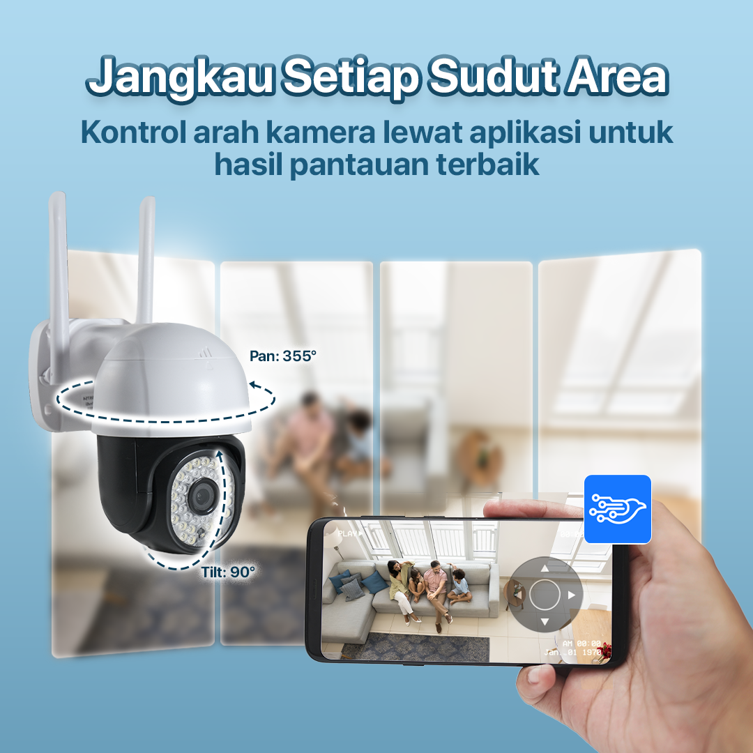 Gambar produk V380 Pro Kamera CCTV Outdoor WiFi IP Camera Night Vision 720P 1MP IP66 - C18PROX-L