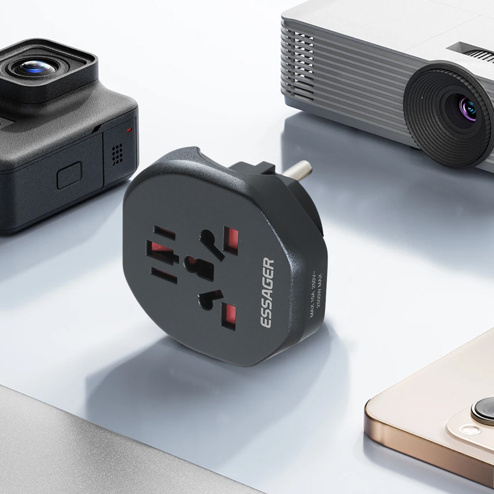 Gambar produk ESSAGER Universal Travel Adaptor Colokan Charger Adapter USB 2500W - WL-09