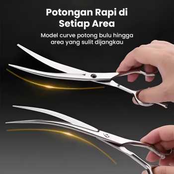 Gambar produk Woofs Gunting Curve Grooming Bulu Hewan Peliharaan 7 Inch - INU72