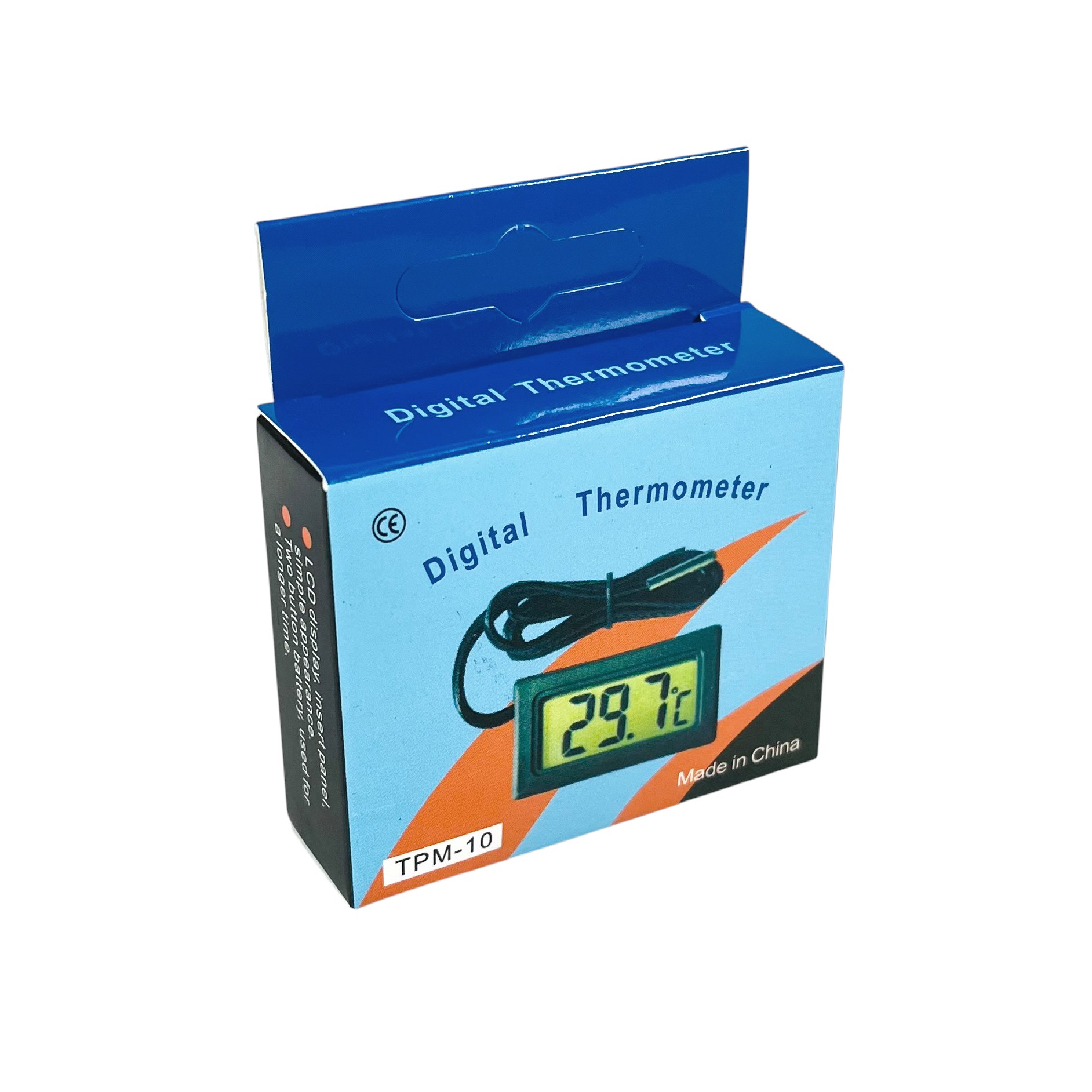 Gambar produk Effosola Pengukur Suhu Digital Termometer Aquarium Fish Tank Kabel 1M - TPM-10