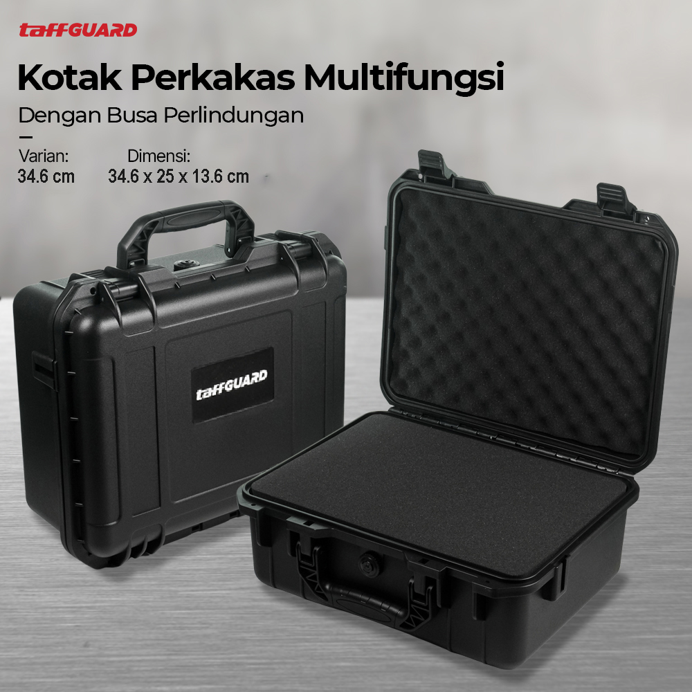 TaffGUARD Kotak Perkakas Multifungsi Storage Tool Box with Sponge 34.6cm - TH5 Gambar produk TaffGUARD Kotak Perkakas Multifungsi Storage Tool Box with Sponge 34.6cm - TH5