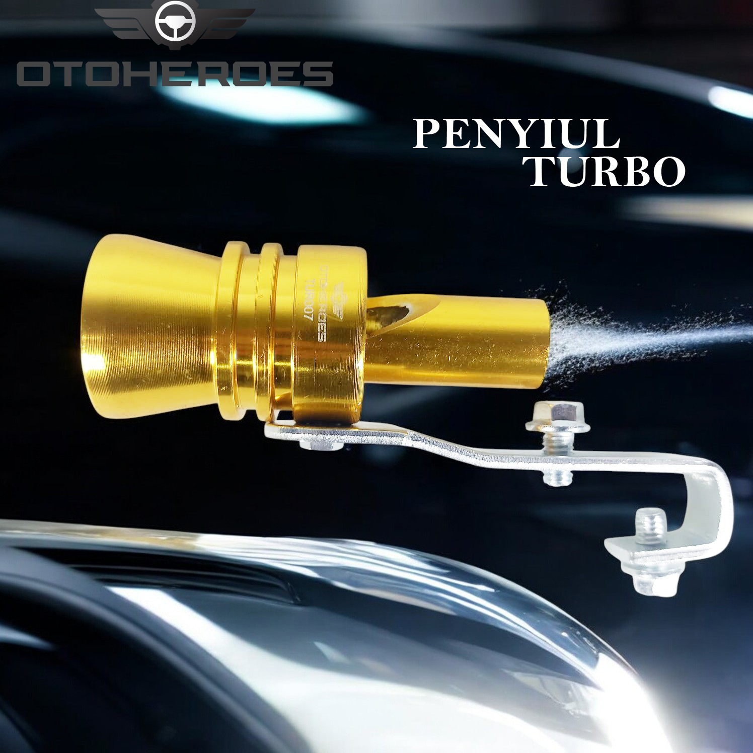 OTOHEROES Penyiul Turbo Palsu Knalpot Mobil Car Whistler 1000-2400cc XL - TUR007 Gambar produk OTOHEROES Penyiul Turbo Palsu Knalpot Mobil Car Whistler 1000-2400cc XL - TUR007